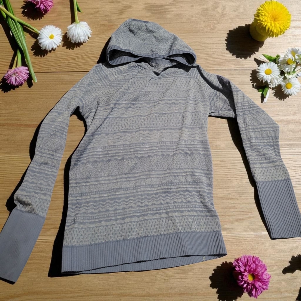 lululemon athletica Gray Patterned Hoodie